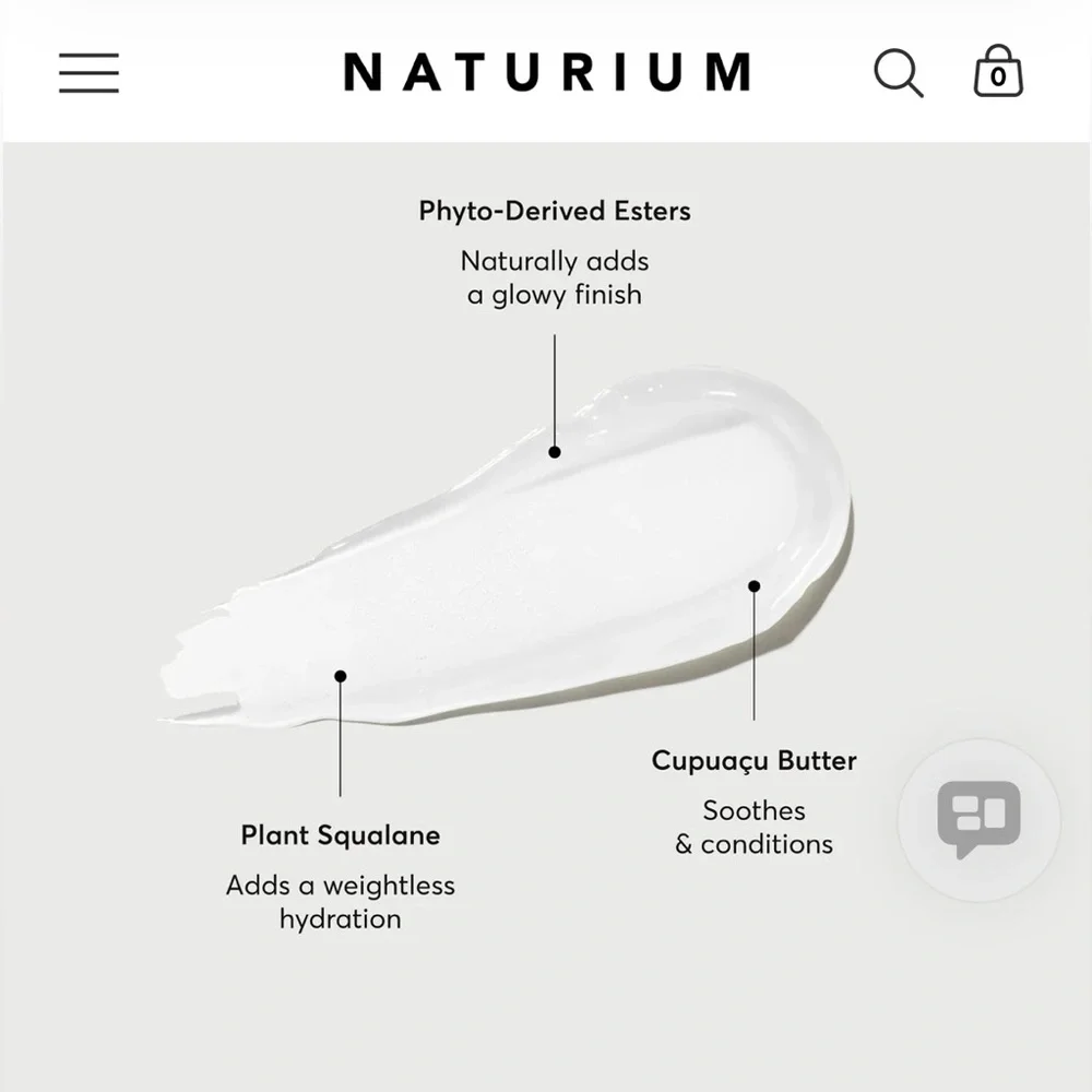 NIB Naturium Duo: Phyto Glow Lip Balms x2 in clear